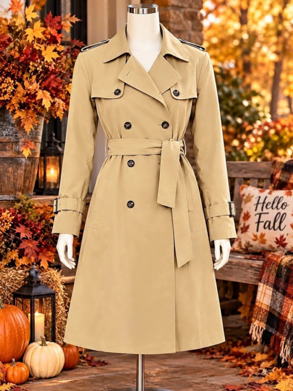 Women's Trench Coat in Brown Like New